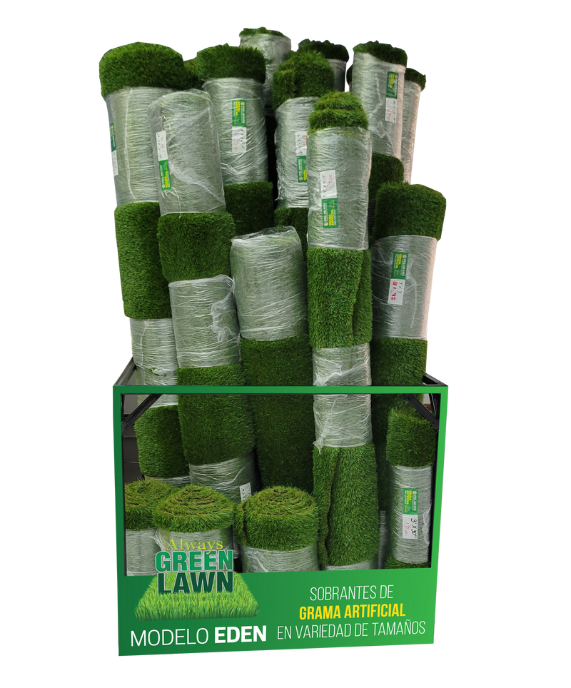Pre-Cut Artificial Green Lawn Eden Roll