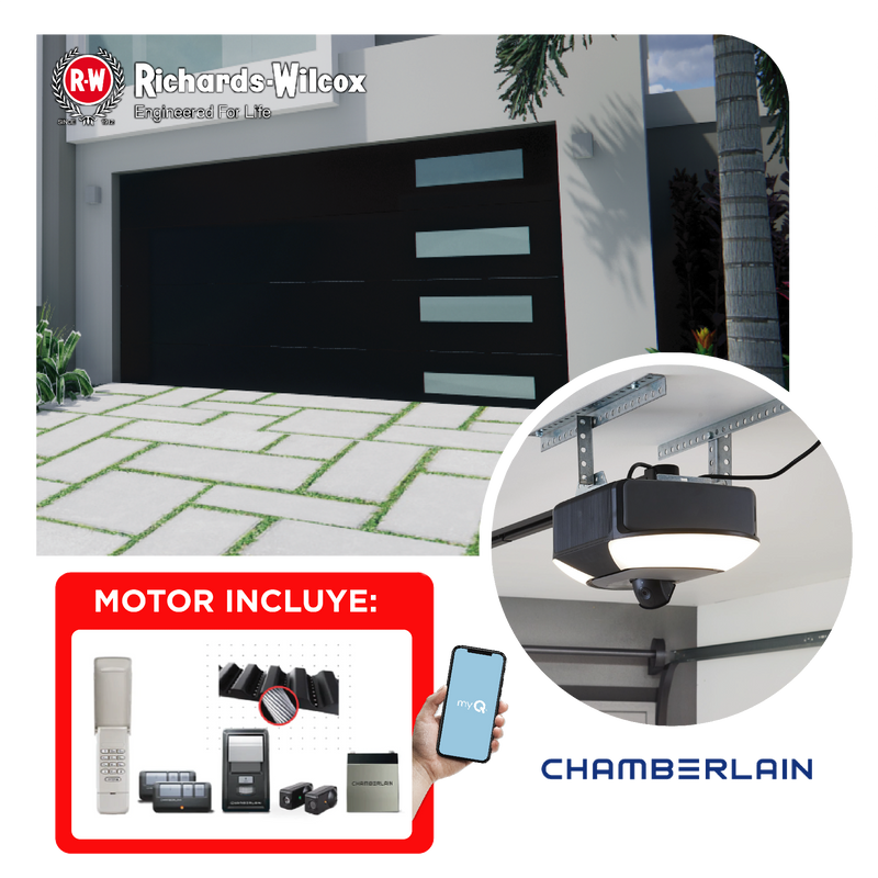 Combo Richard-Wilcox® Pre-Fab Garage Door & Chaimbrlain Motor + Installation++