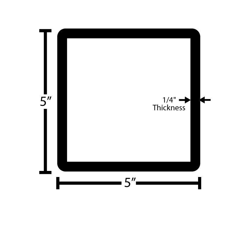 Black Steel Squared Tube
