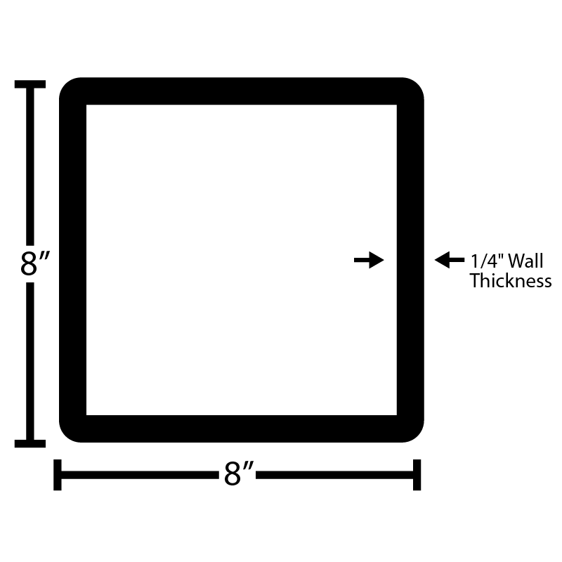 Black Steel Squared Tube
