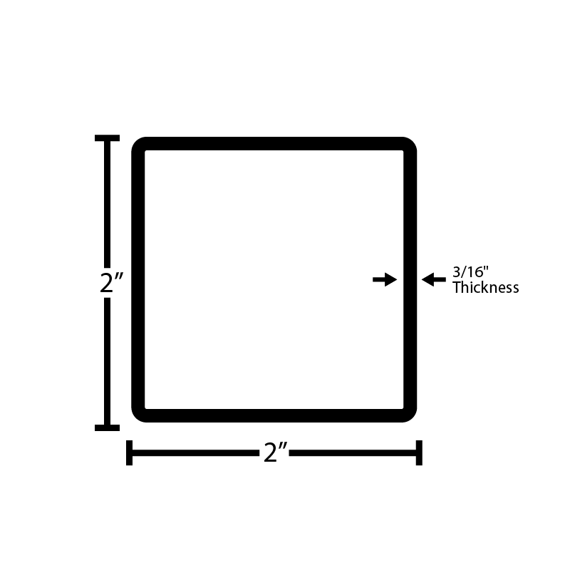 Black Steel Squared Tube