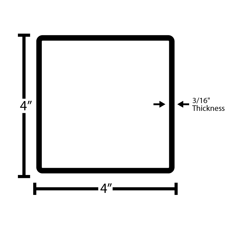 Black Steel Squared Tubing