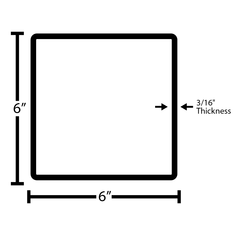 Black Steel Squared Tubing