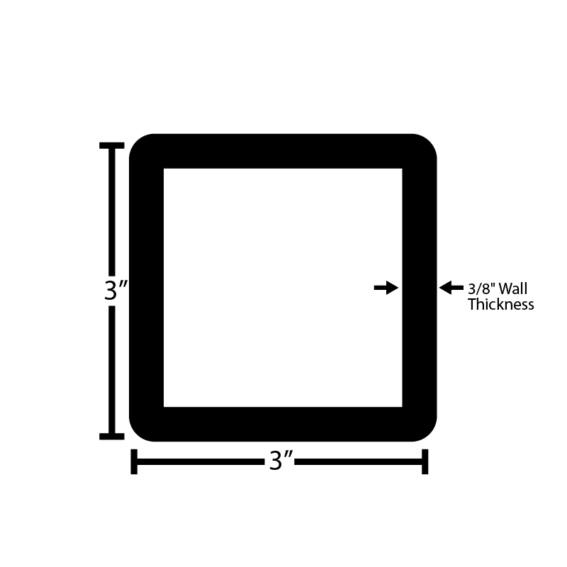 Black Steel Square Tube