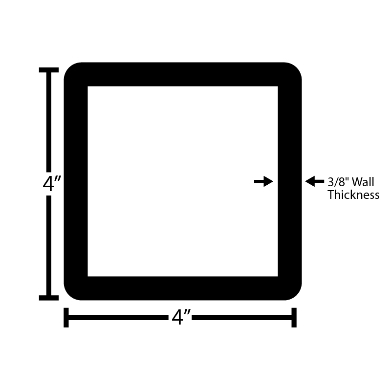 Black Steel Squared Tube