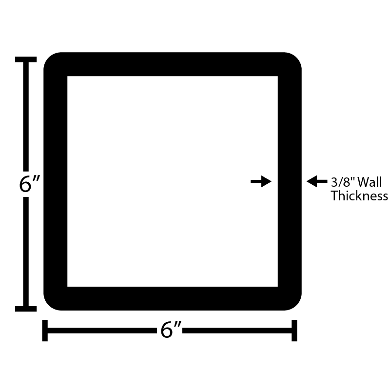 Black Steel Squared Tube