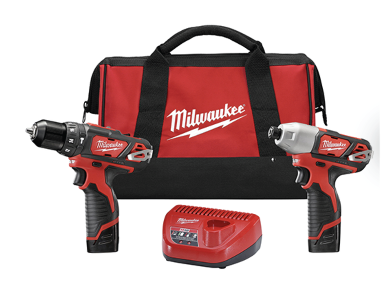 Milwaukee 2-Tool Combo Kit Hammer Drill & Impact Driver
