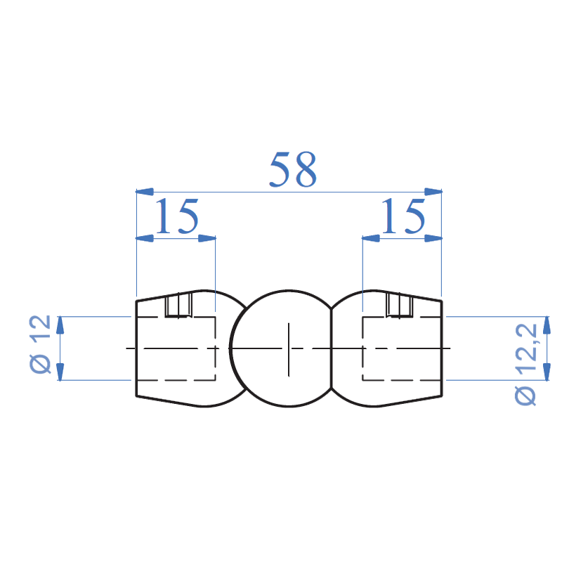 Inox® Pivotable Round Bar Connector