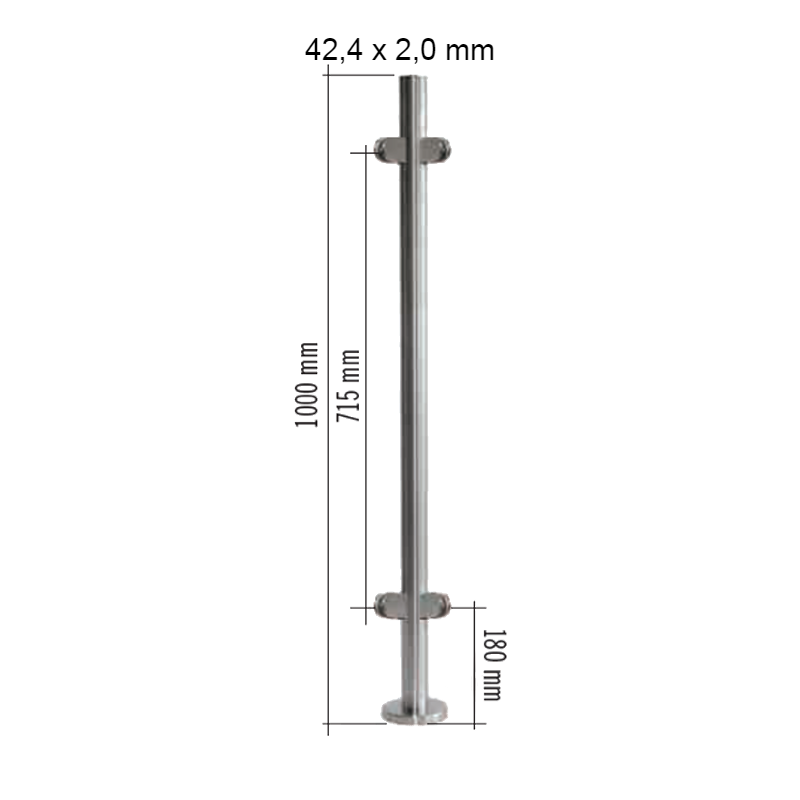 Inox® Round Newel Corner Post