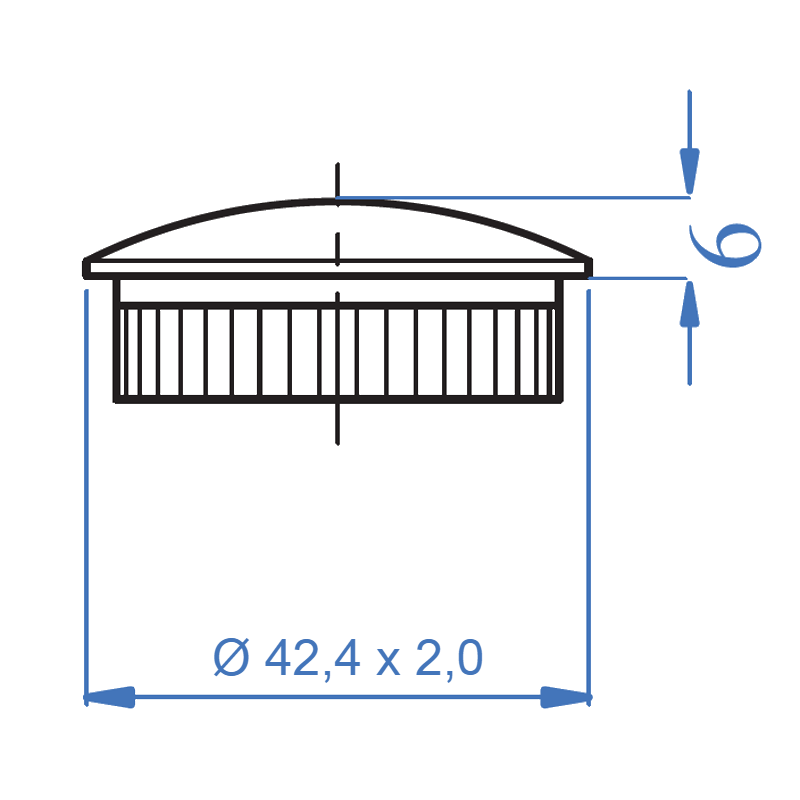 Inox Handrail System Round End Cap