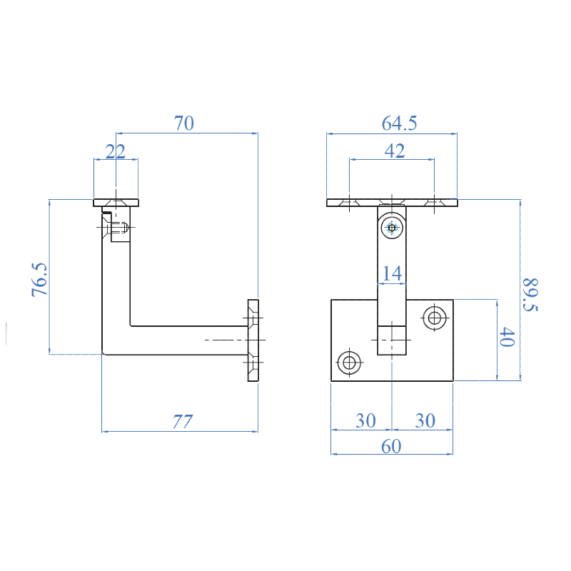 Inox® Cube System Wall Support