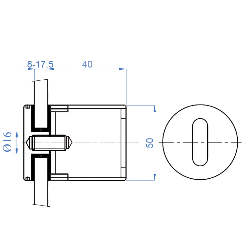 Inox® Round Glass Holder