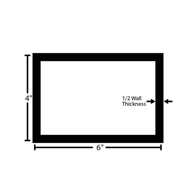 Black Steel Rectangular Tube