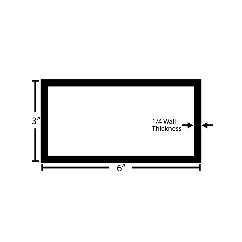 Black Steel Rectangular Tube