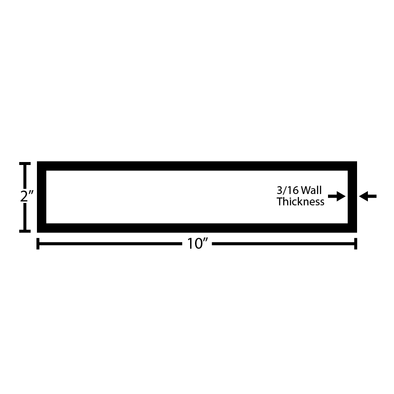 Black Steel Rectangular Tube