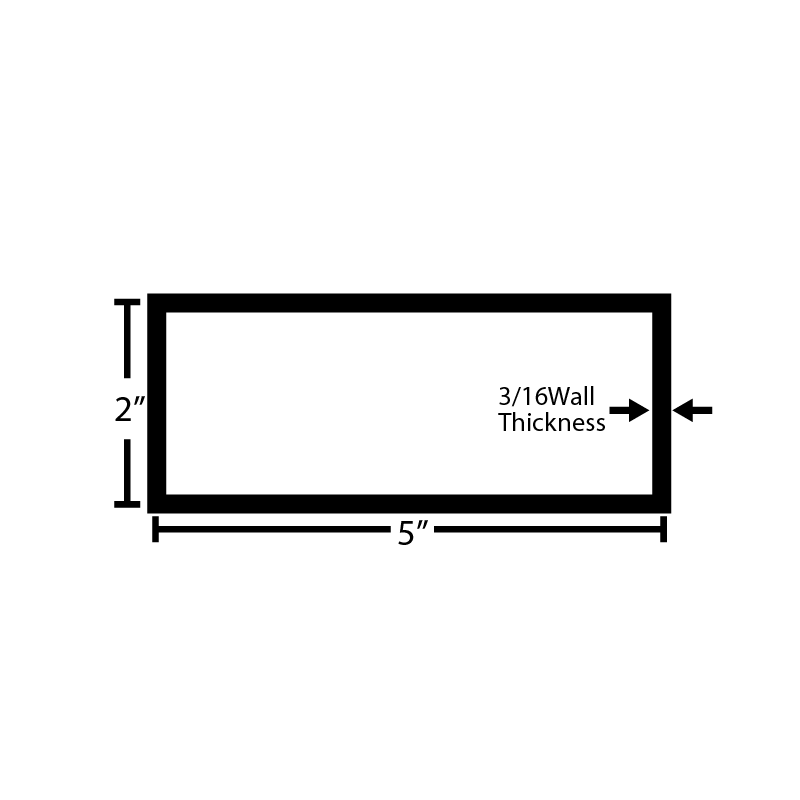 Black Steel Rectangular Tube