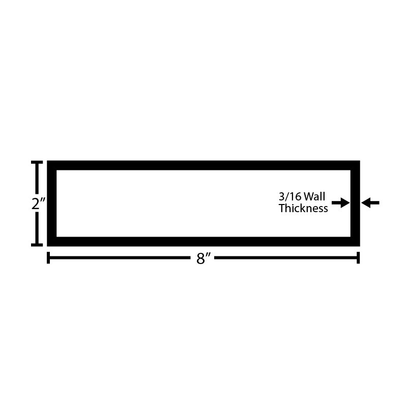 Black Steel Rectangular Tube