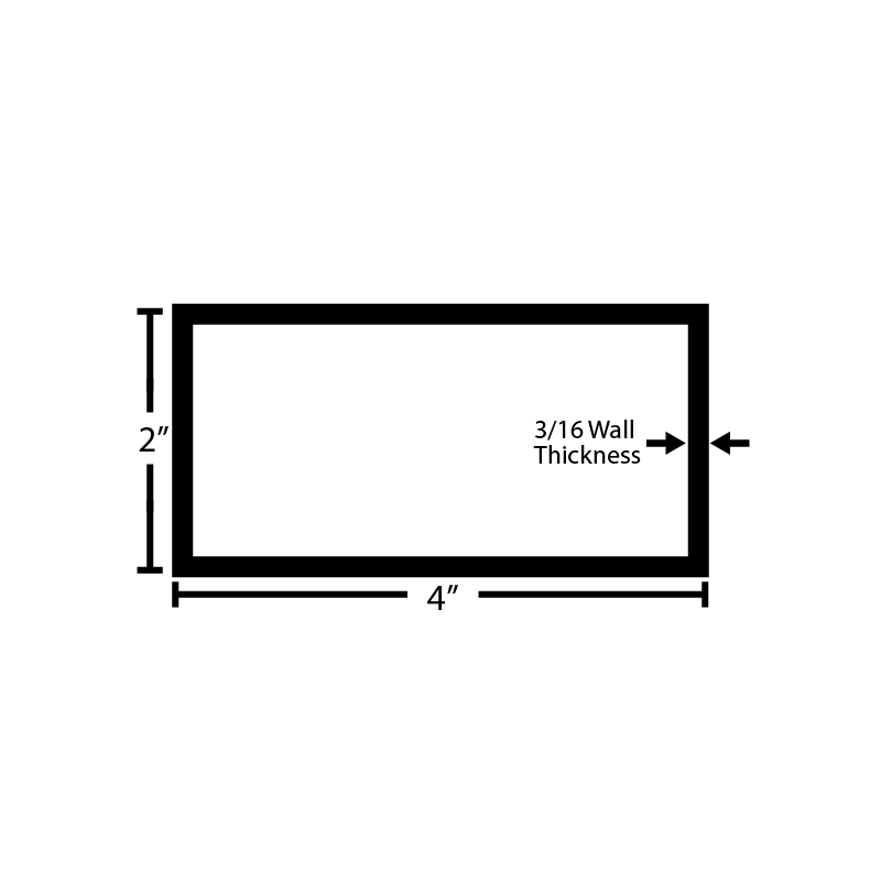 Black Steel Rectangular Tube