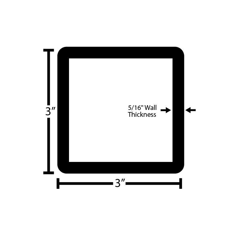 Black Steel Squared Tube