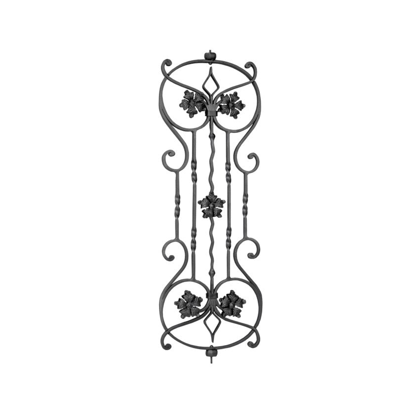 Forged Panel W/ Rosettes ARTGD0017 – SteelandPipesofFloridaLLC