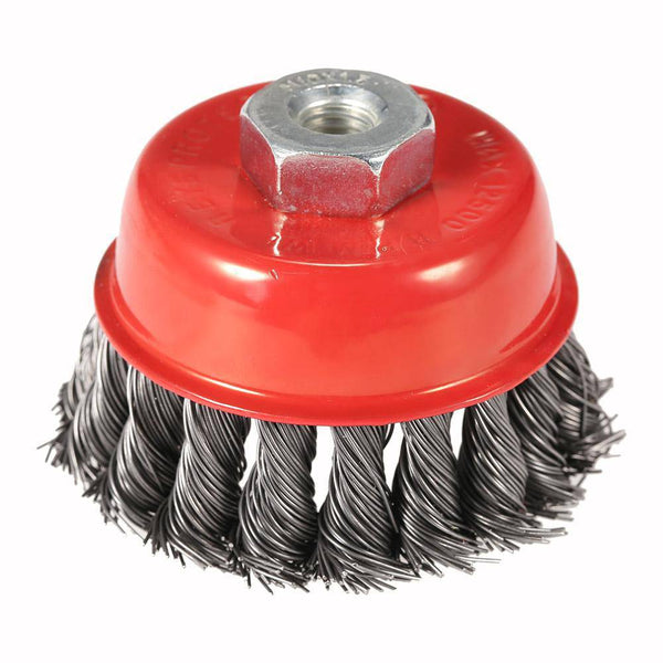 Brown Knotted Wire Brush Cup