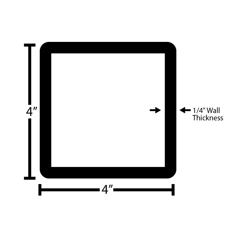 Black Steel Squared Tube